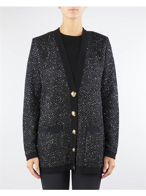 Cardigan in lana con filo paillettes Elisabetta Franchi ELISABETTA FRANCHI | Maglia | MK27M47E2X16